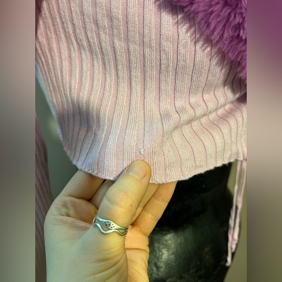 Urban Outfitters Izzy Faux Fur Cropped Cardigan in Pink & Green lot of 2 Size S - Picture 12 of 15